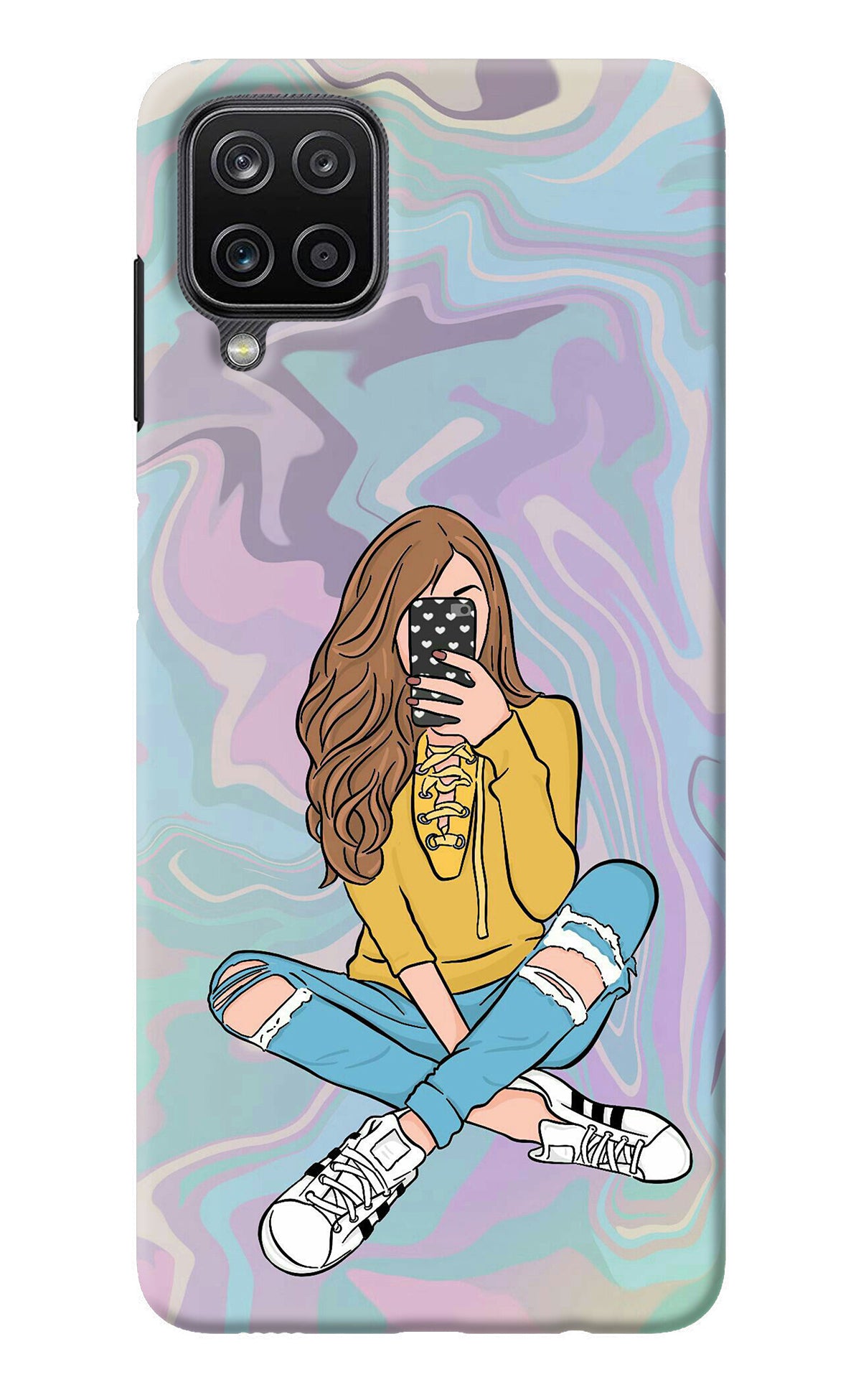 Selfie Girl Samsung M12/F12 Back Cover