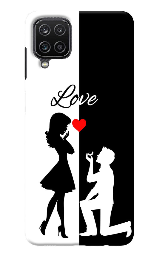 Love Propose Black And White Samsung M12/F12 Back Cover