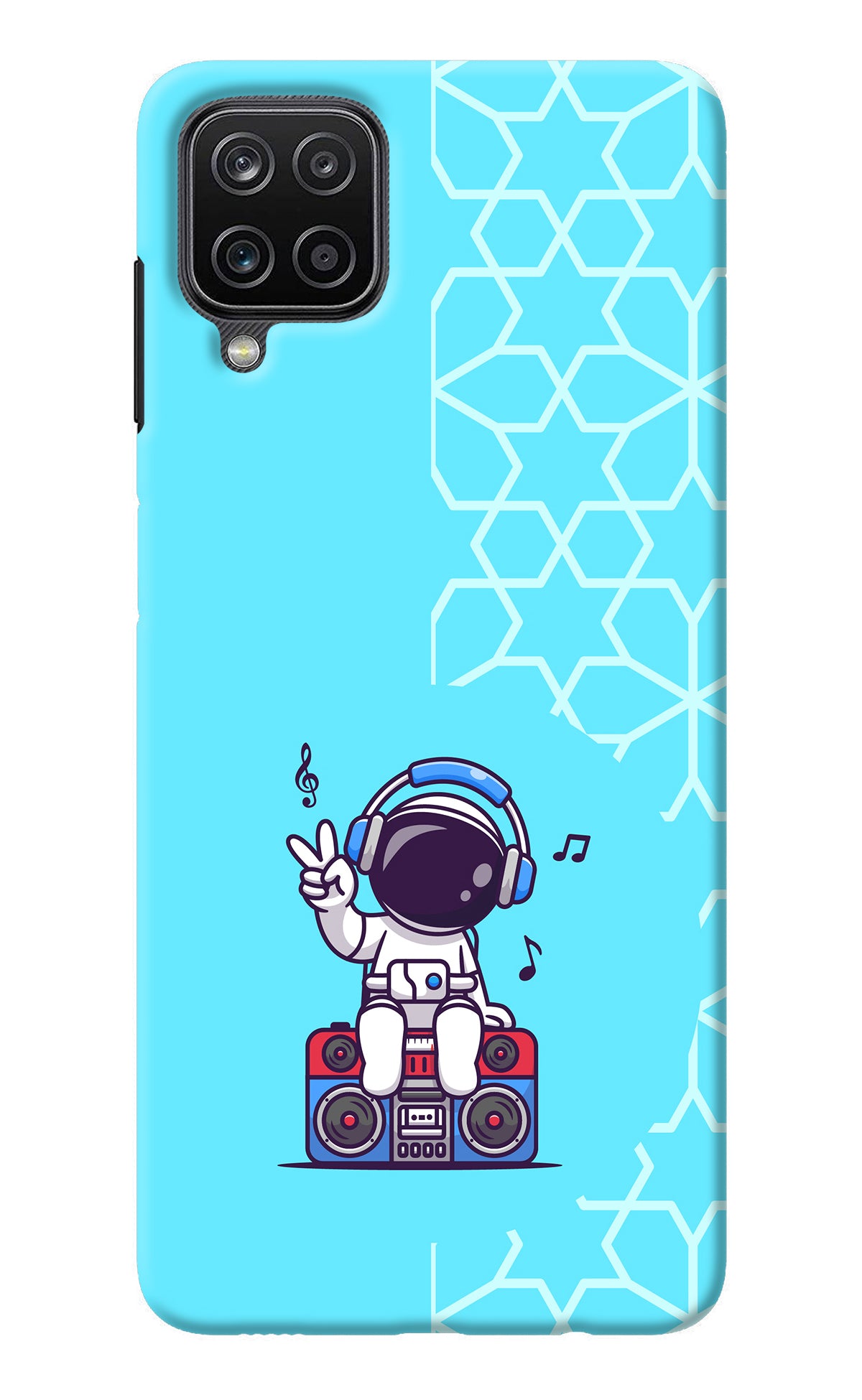 Cute Astronaut Chilling Samsung M12/F12 Back Cover