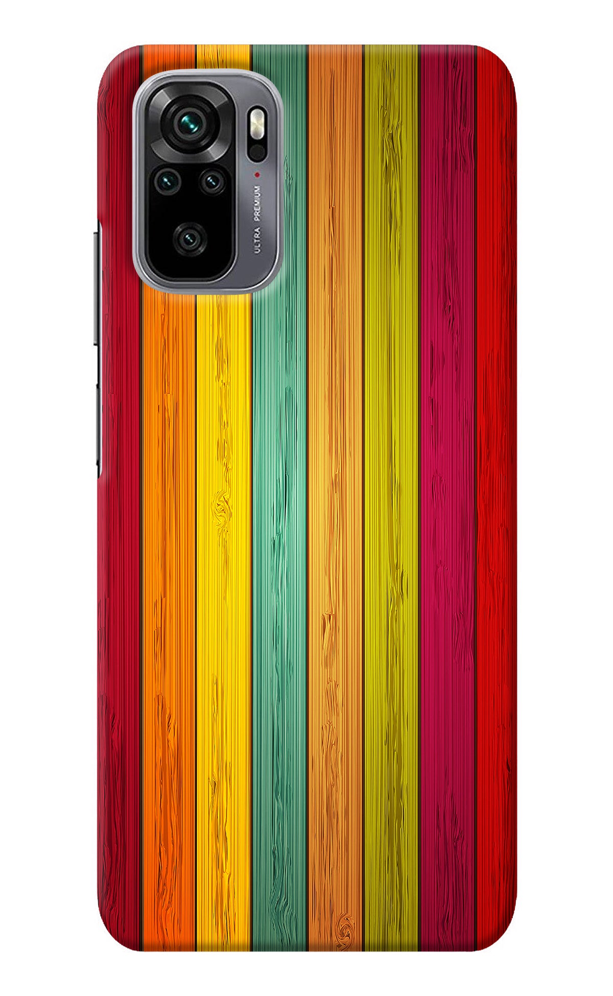 Multicolor Wooden Redmi Note 10/10S Back Cover