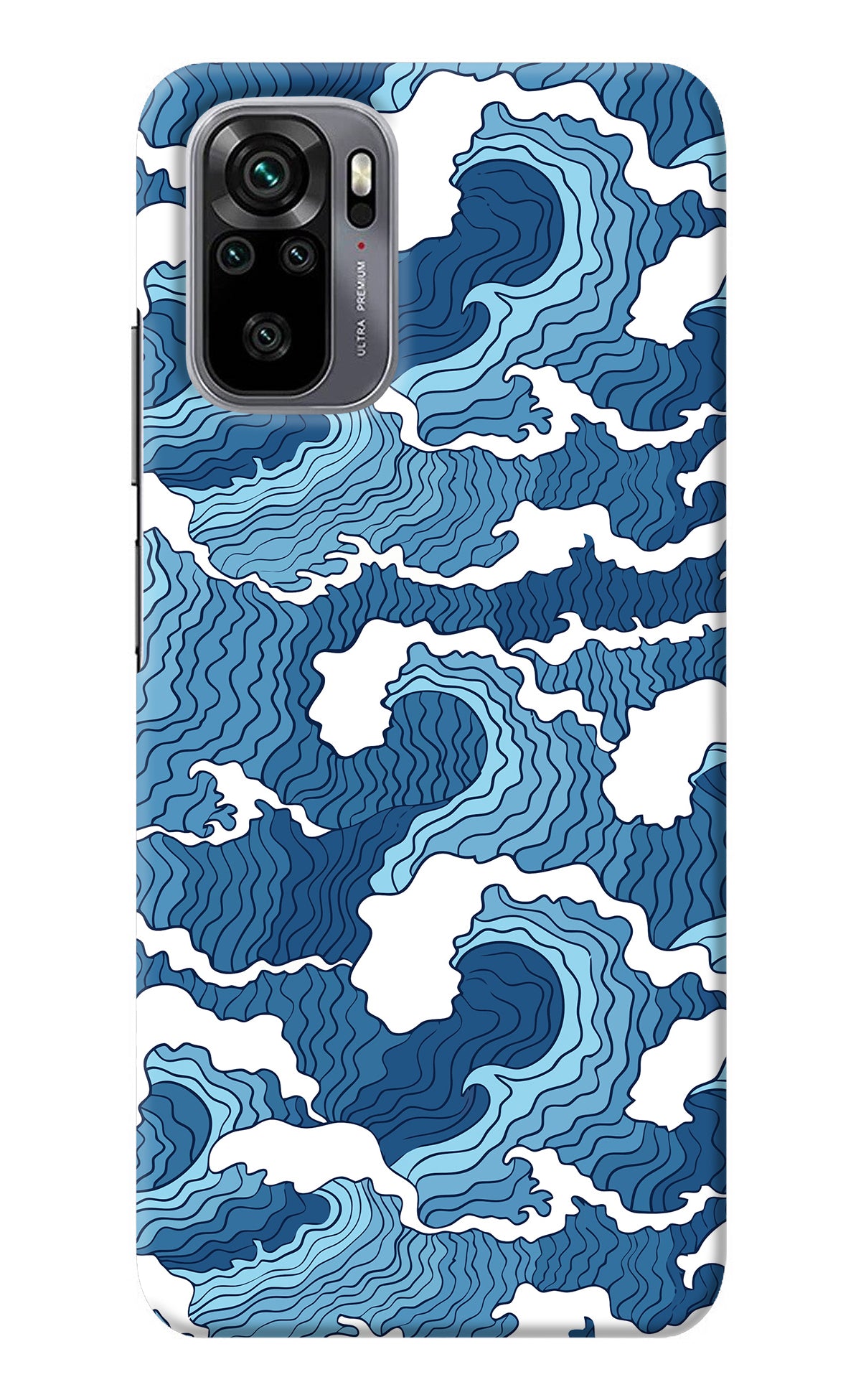 Blue Waves Redmi Note 10/10S Back Cover