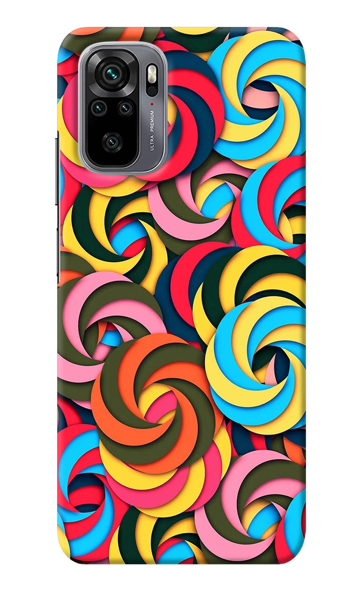 Spiral Pattern Redmi Note 10/10S Back Cover