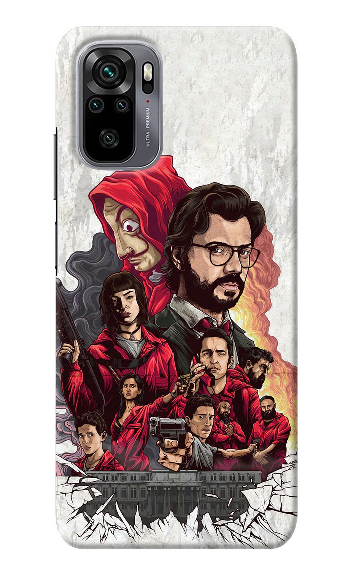 Money Heist Artwork Redmi Note 10/10S Back Cover