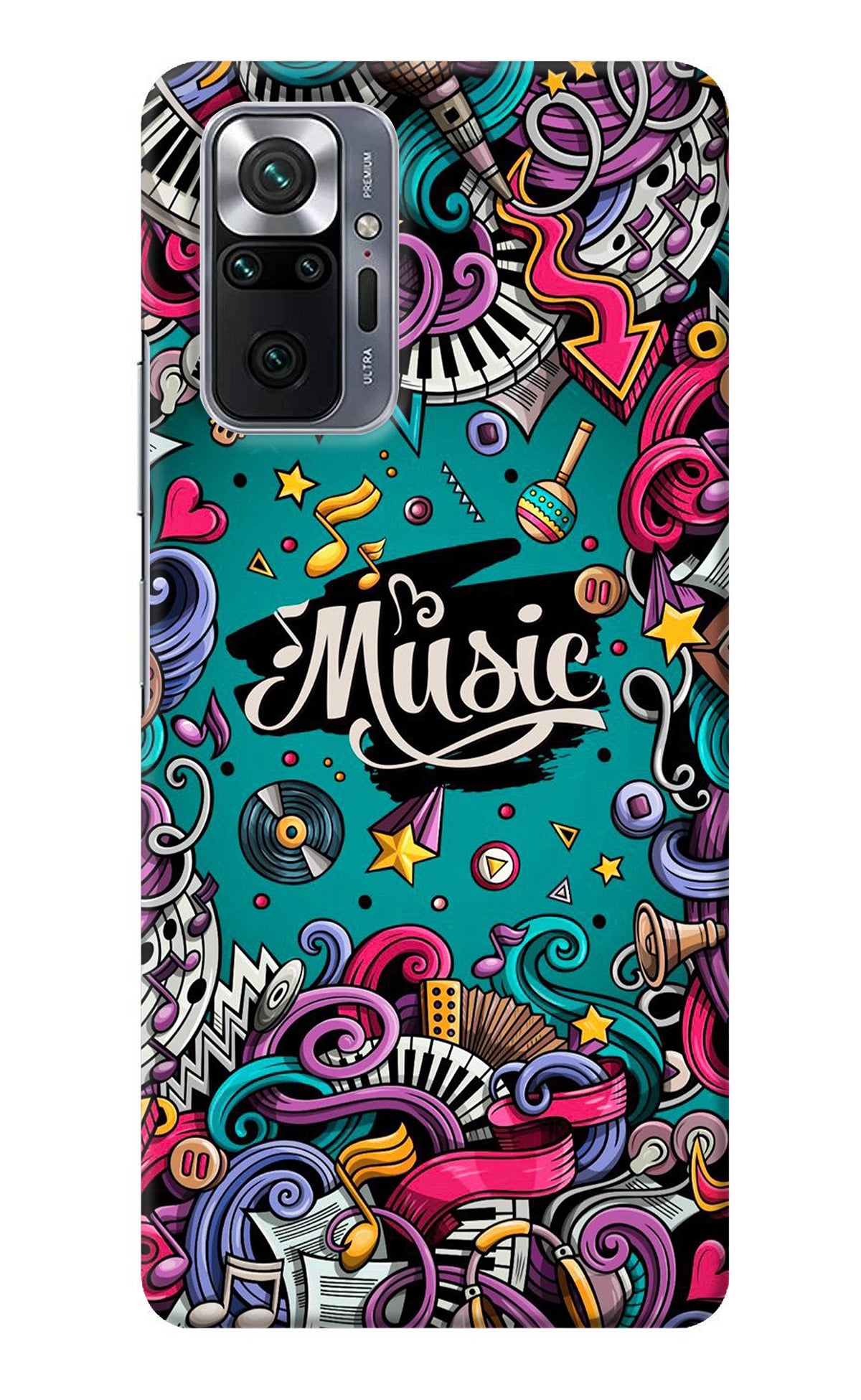 Music Graffiti Redmi Note 10 Pro Back Cover