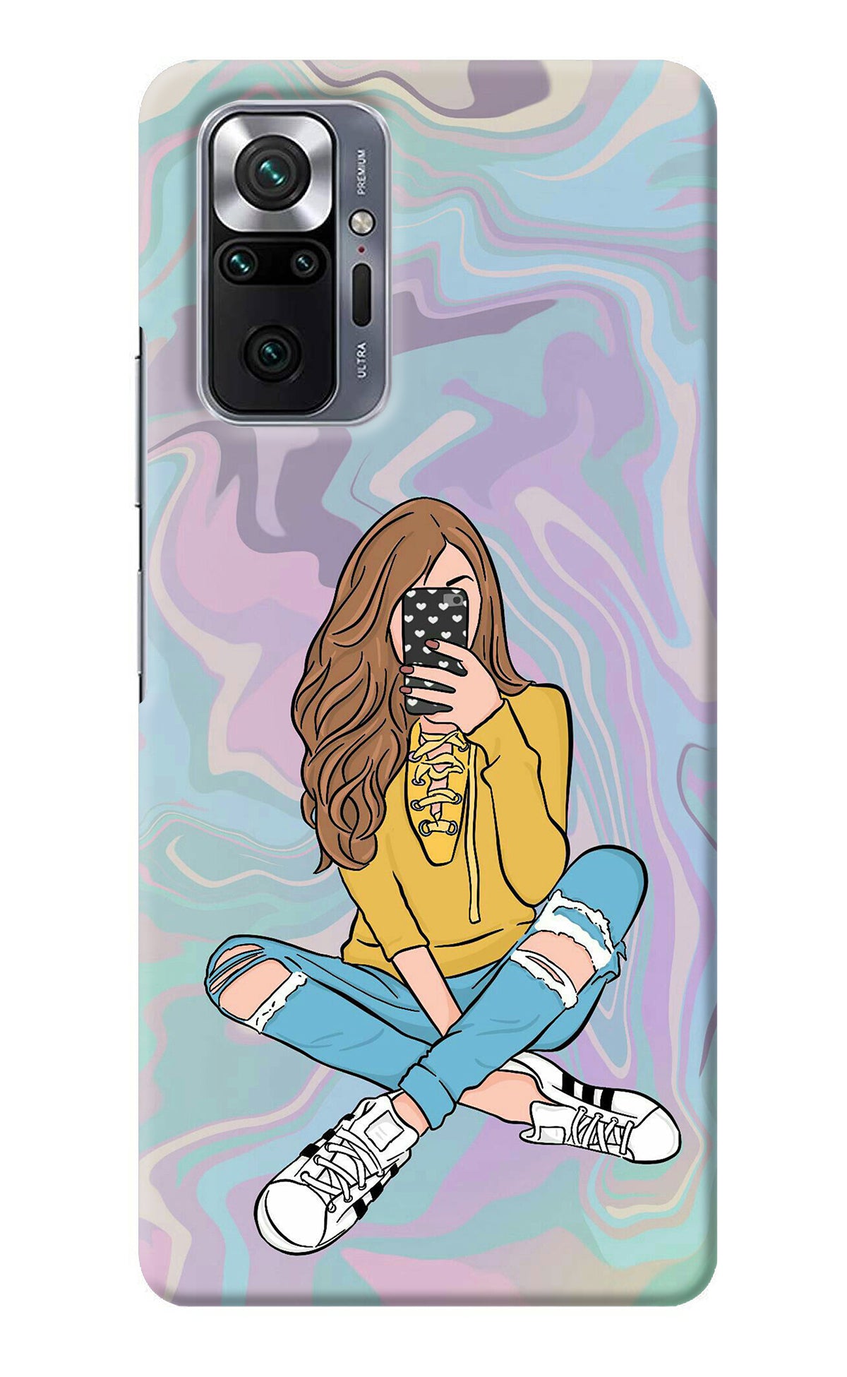 Selfie Girl Redmi Note 10 Pro Back Cover