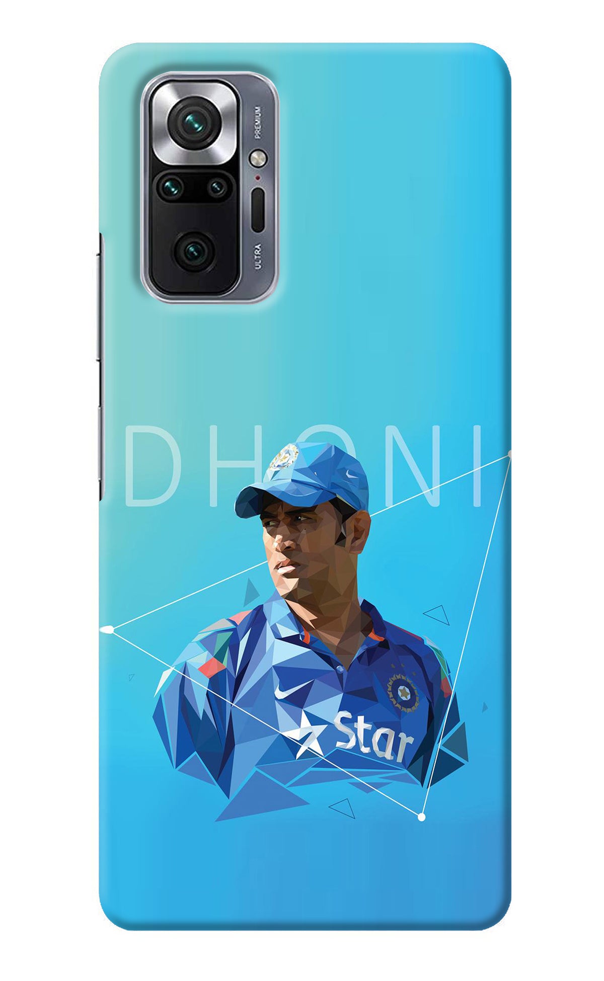 Dhoni Artwork Redmi Note 10 Pro Back Cover