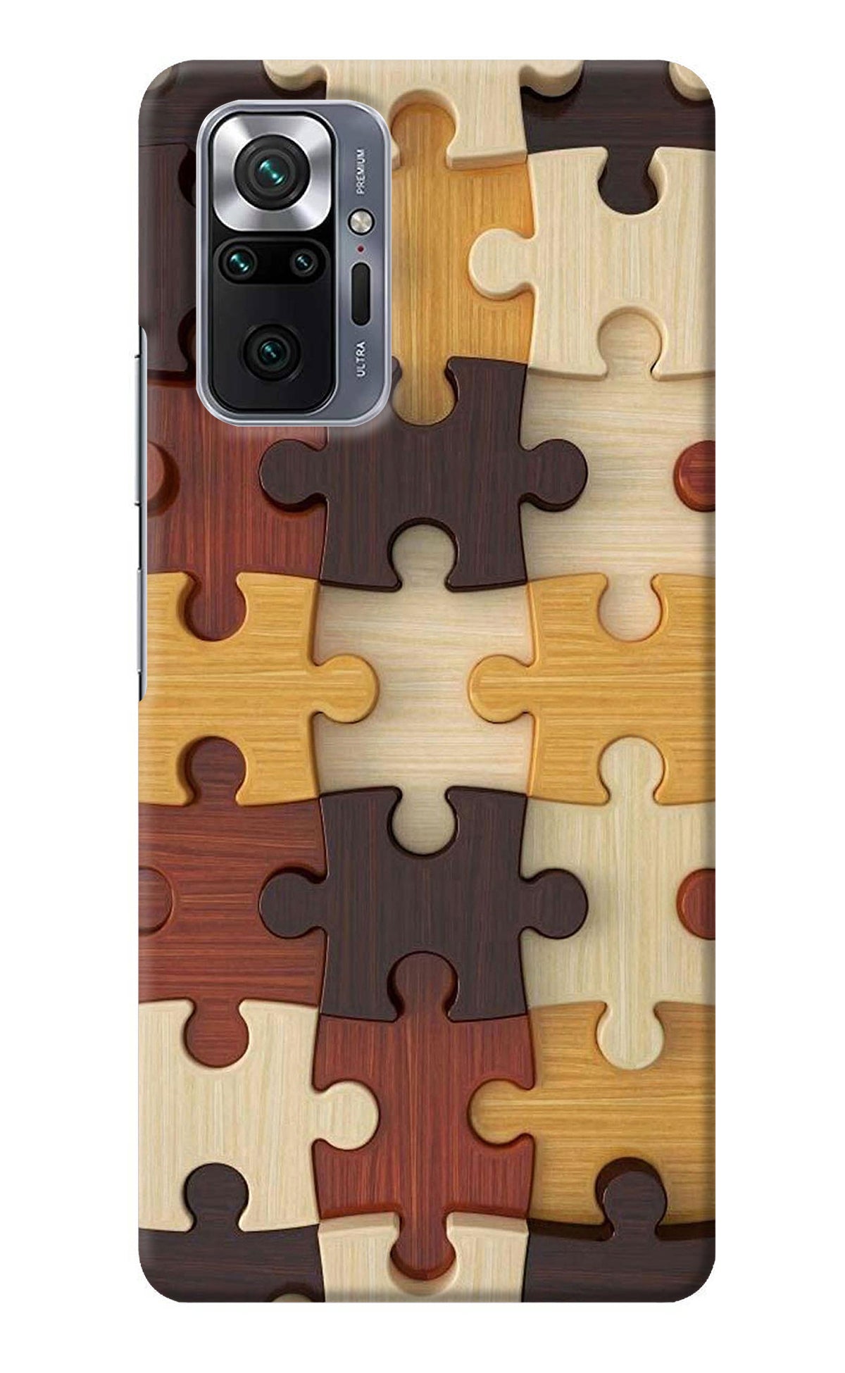 Wooden Puzzle Redmi Note 10 Pro Back Cover