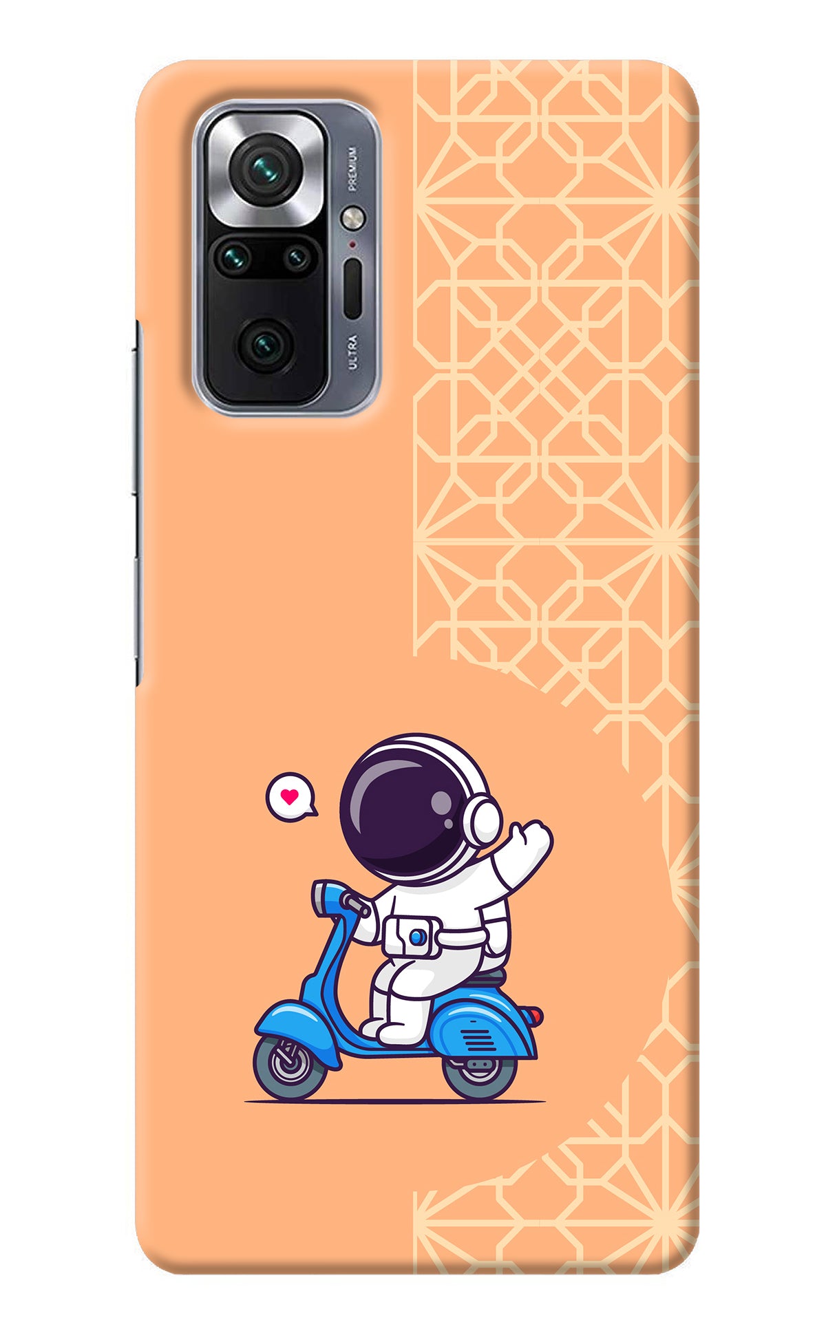 Cute Astronaut Riding Redmi Note 10 Pro Back Cover