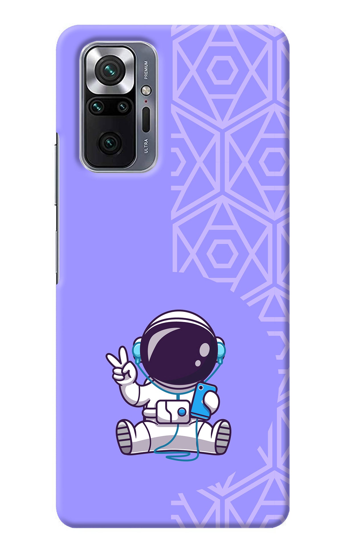 Cute Astronaut Chilling Redmi Note 10 Pro Back Cover