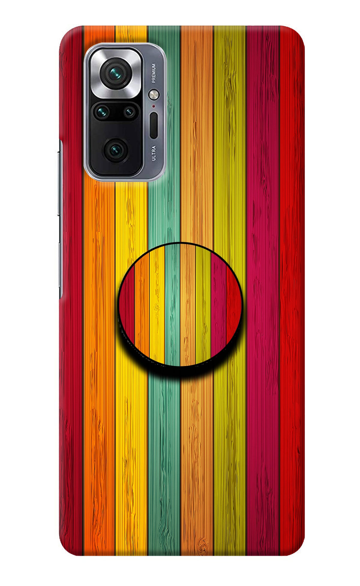 Multicolor Wooden Redmi Note 10 Pro Pop Case