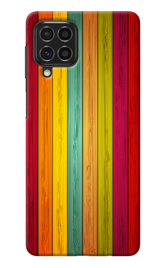 Multicolor Wooden Samsung F62 Back Cover