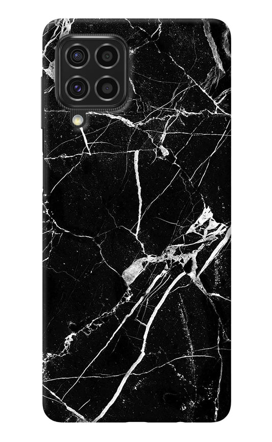 Black Marble Pattern Samsung F62 Back Cover