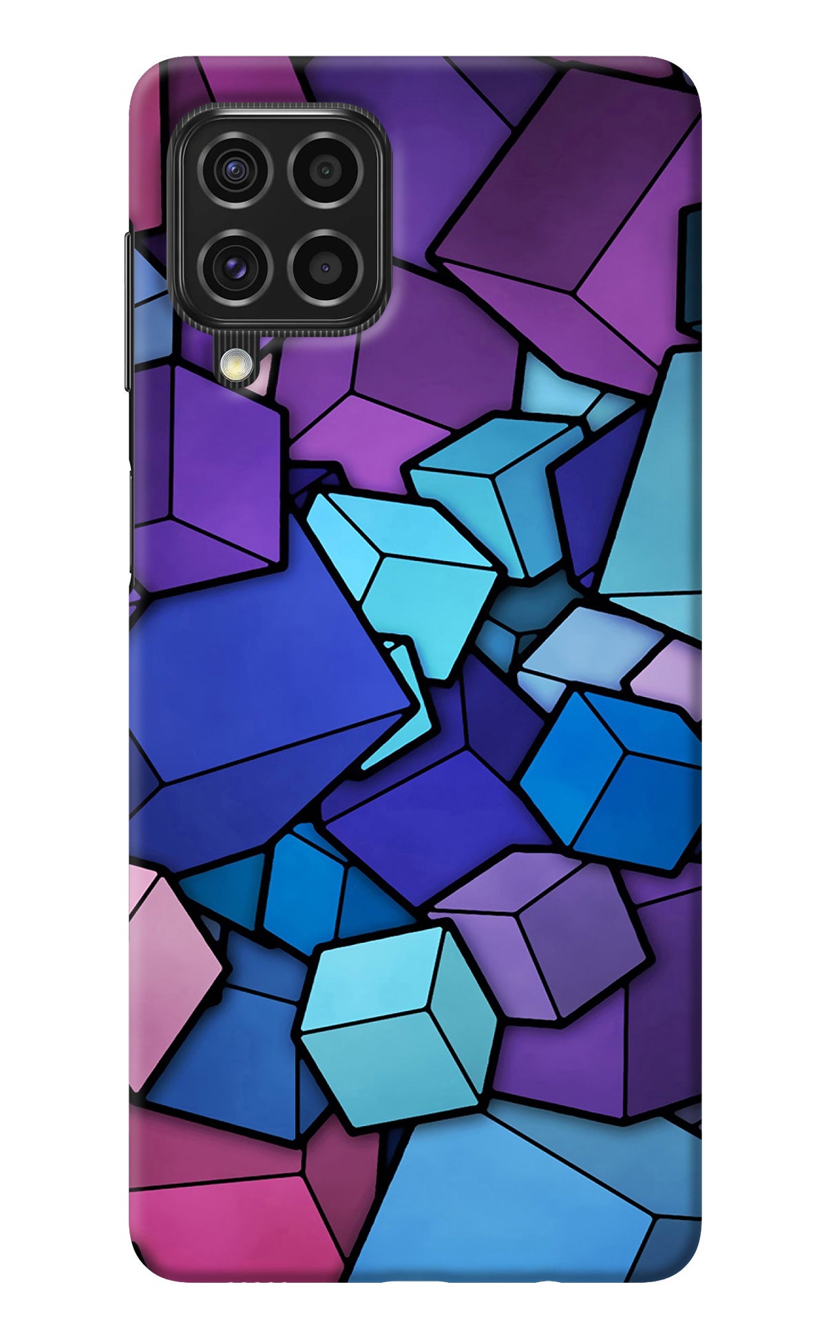 Cubic Abstract Samsung F62 Back Cover