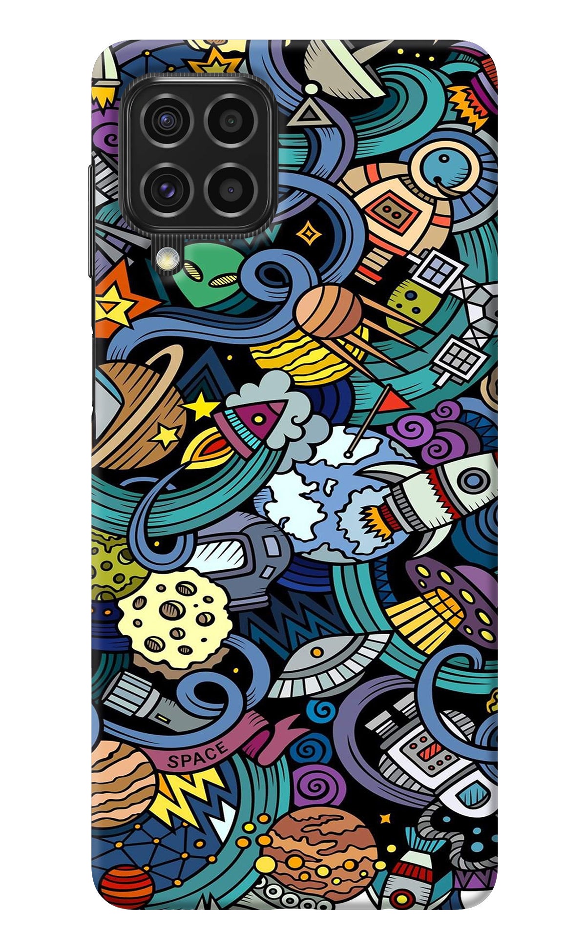 Space Abstract Samsung F62 Back Cover