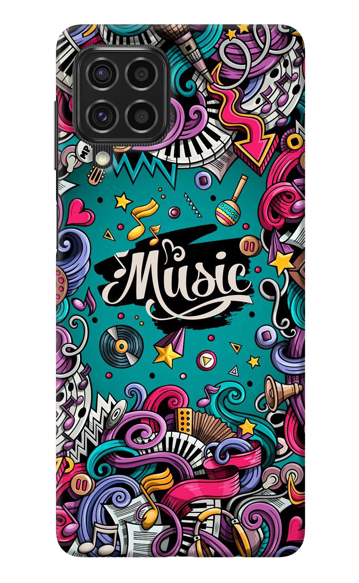 Music Graffiti Samsung F62 Back Cover