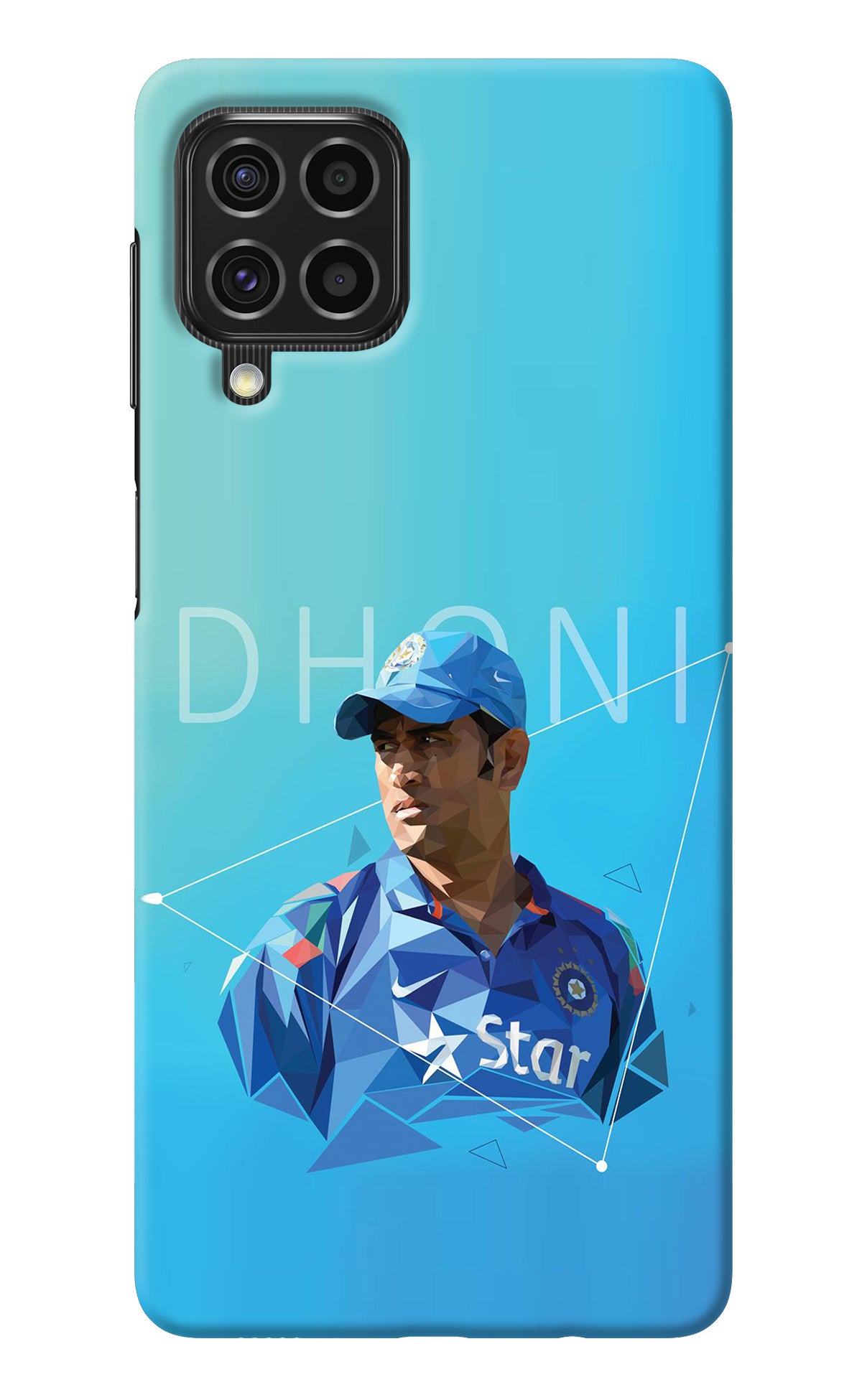 Dhoni Artwork Samsung F62 Back Cover