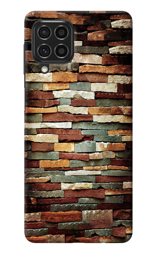 Bricks Pattern Samsung F62 Back Cover