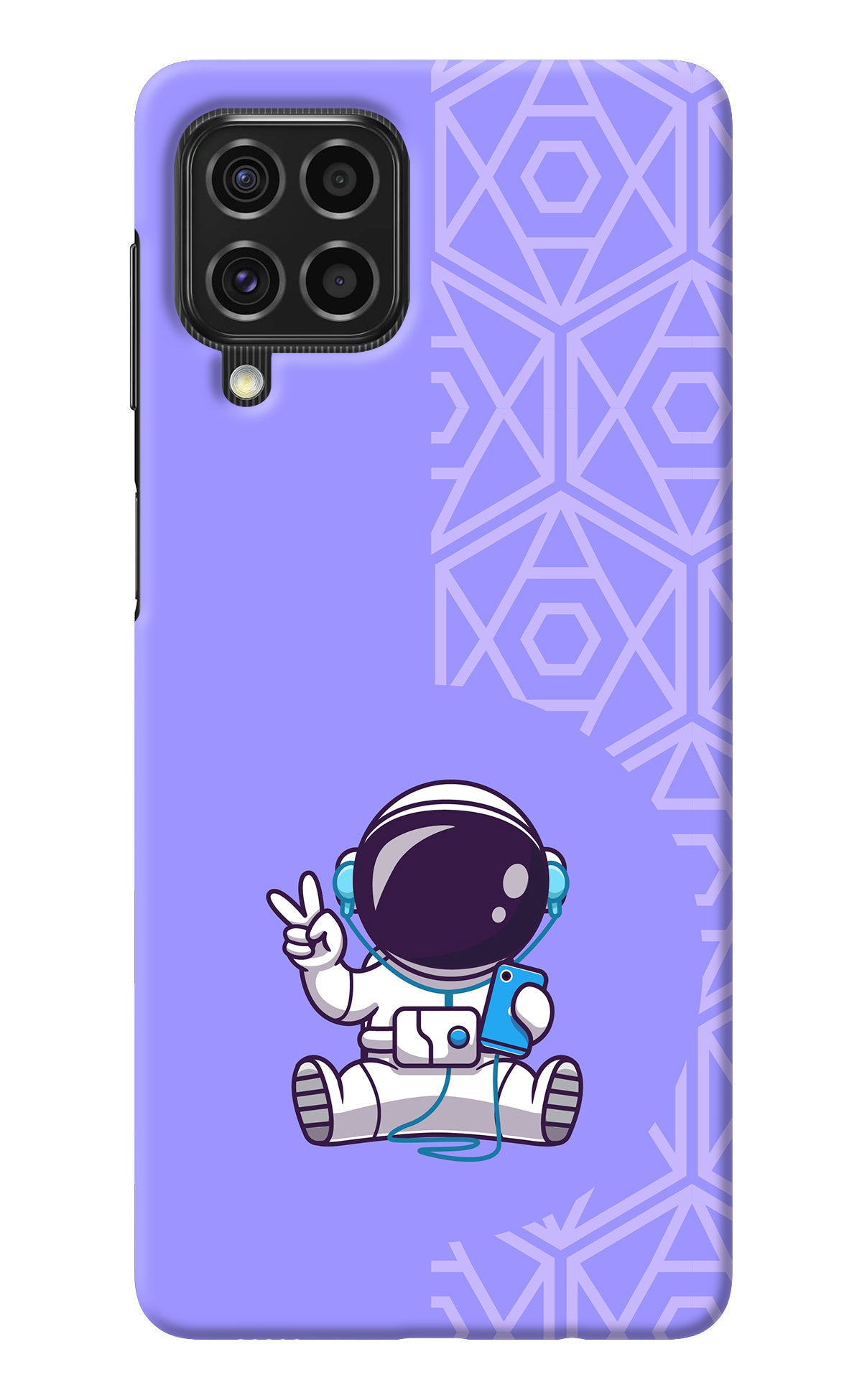 Cute Astronaut Chilling Samsung F62 Back Cover