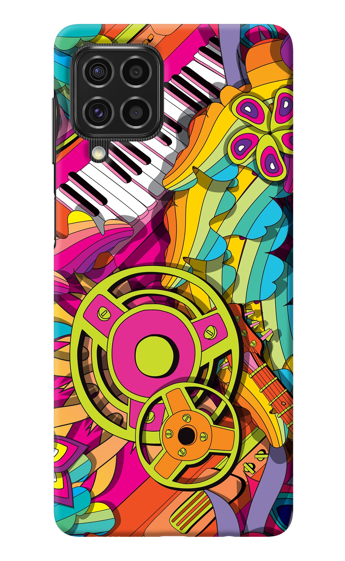 Music Doodle Samsung F62 Back Cover