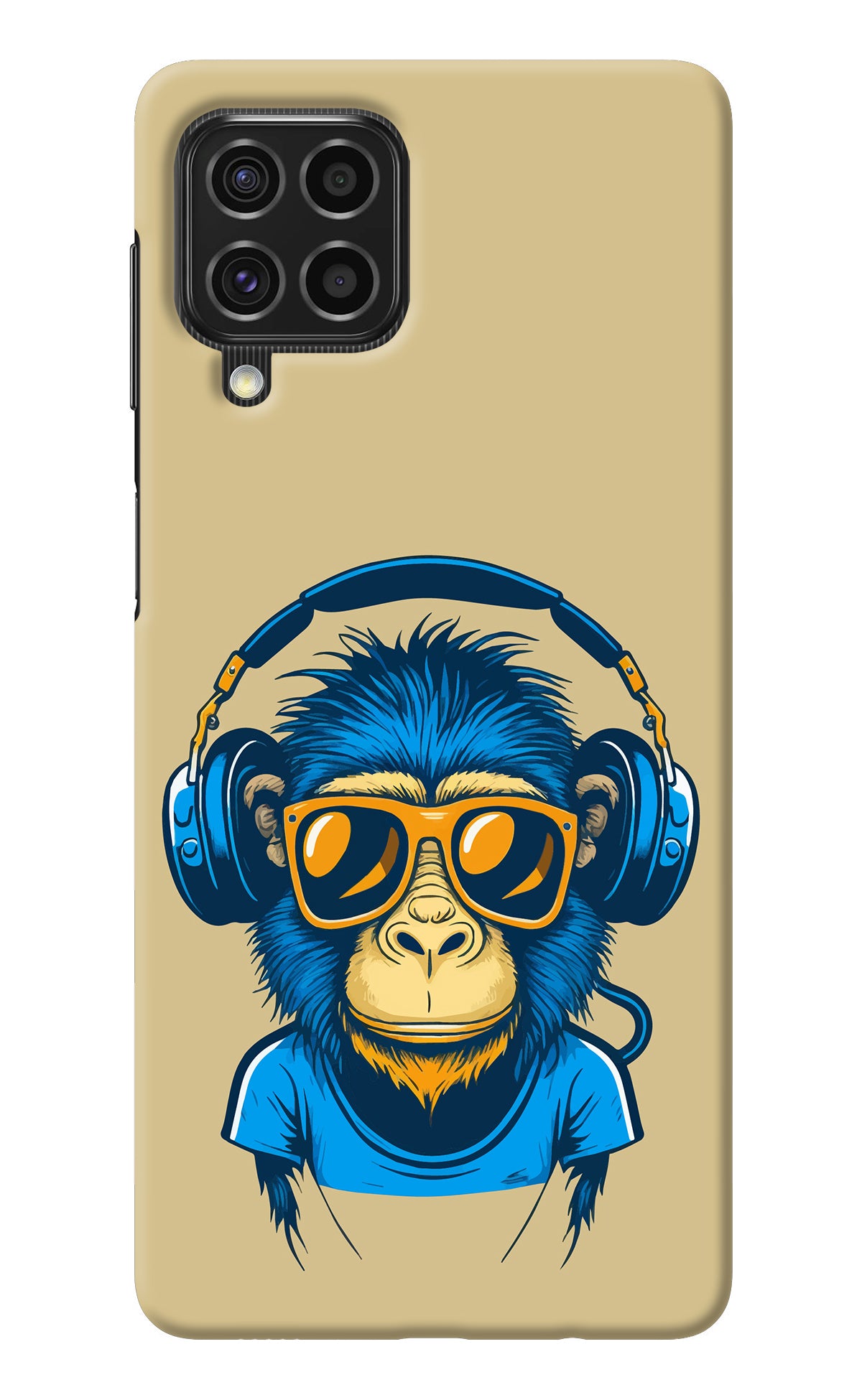 Monkey Headphone Samsung F62 Back Cover