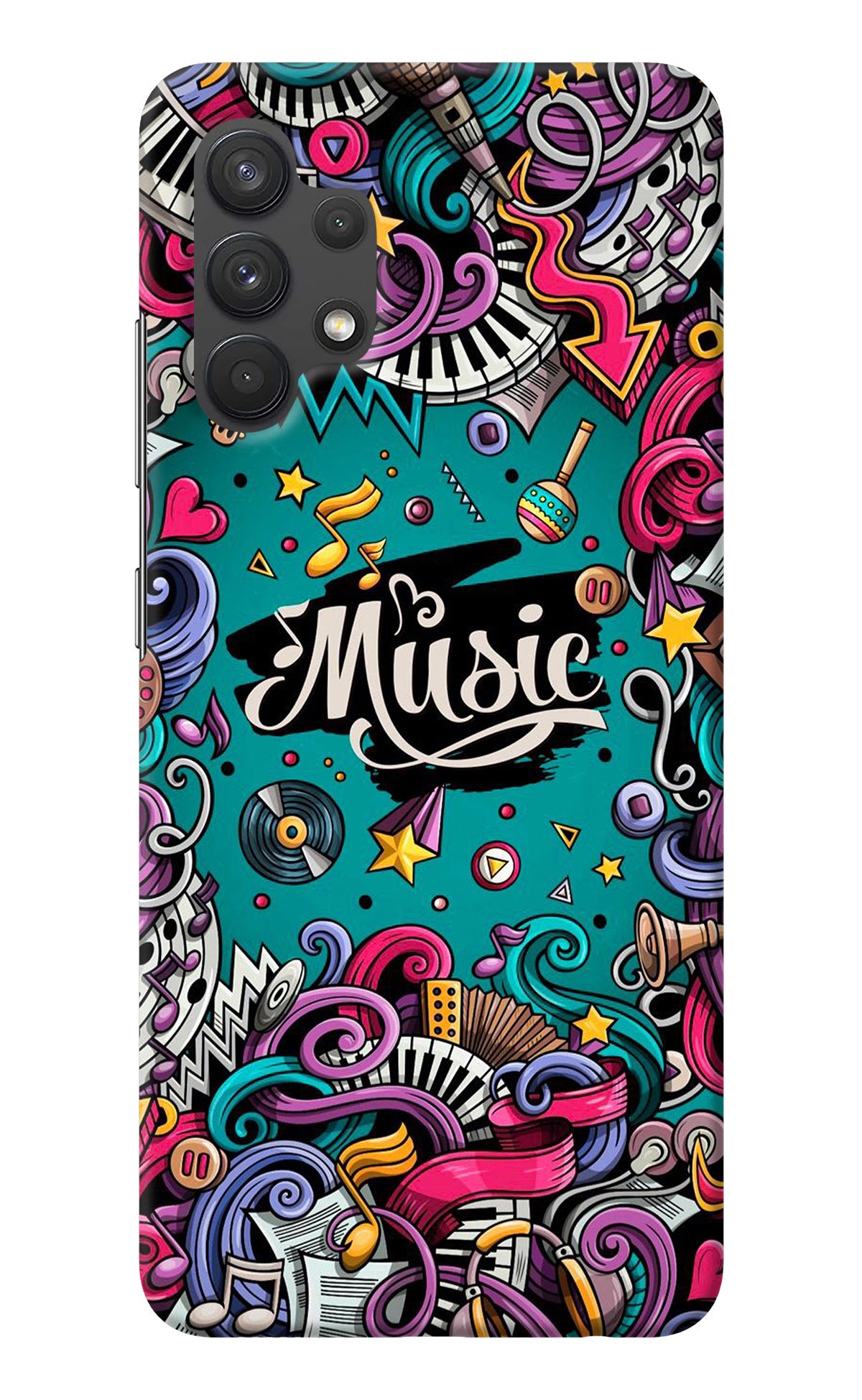 Music Graffiti Samsung A32 4G Back Cover