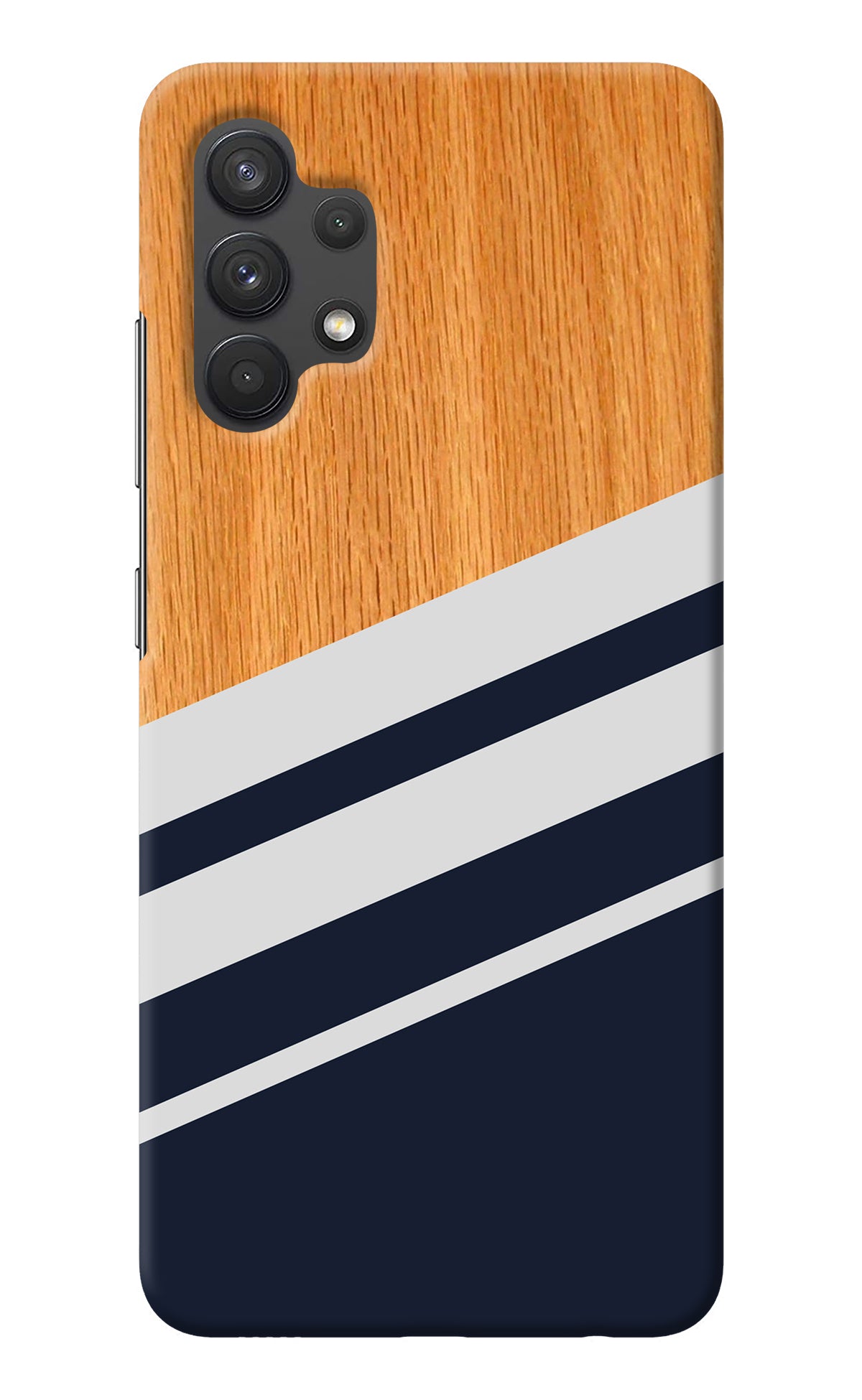 Blue and white wooden Samsung A32 4G Back Cover