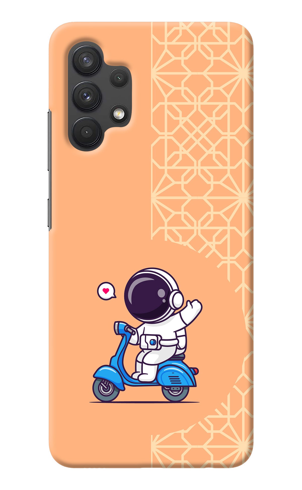 Cute Astronaut Riding Samsung A32 4G Back Cover