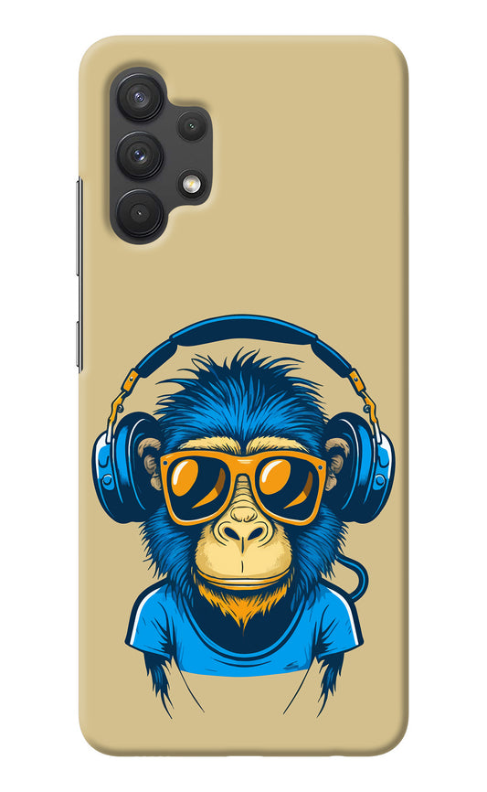 Monkey Headphone Samsung A32 4G Back Cover