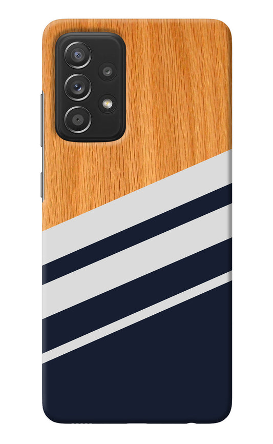 Blue and white wooden Samsung A52/A52s 5G Back Cover