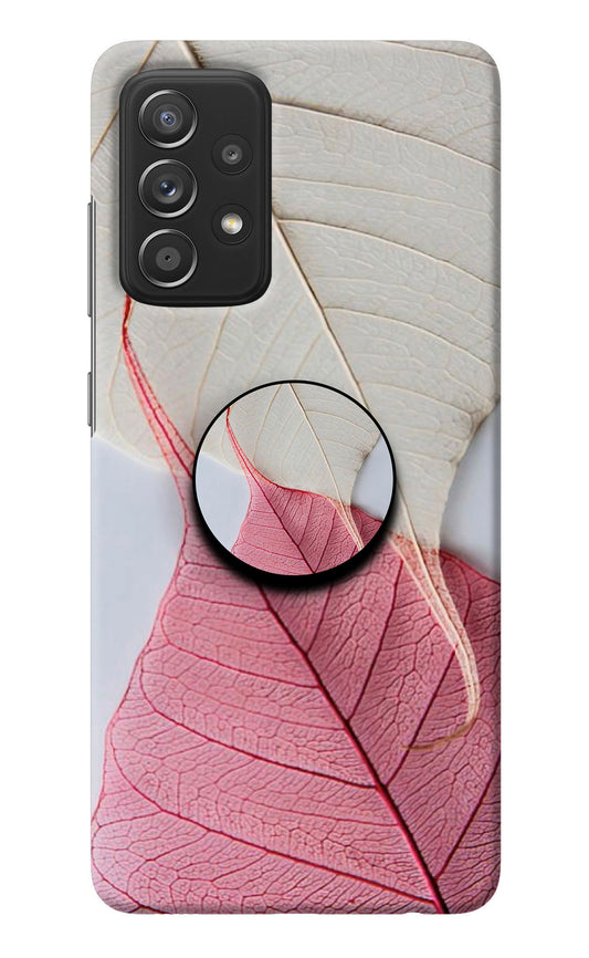 White Pink Leaf Samsung A52/A52s 5G Pop Case