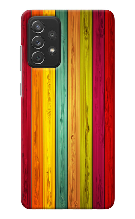 Multicolor Wooden Samsung A72 Back Cover