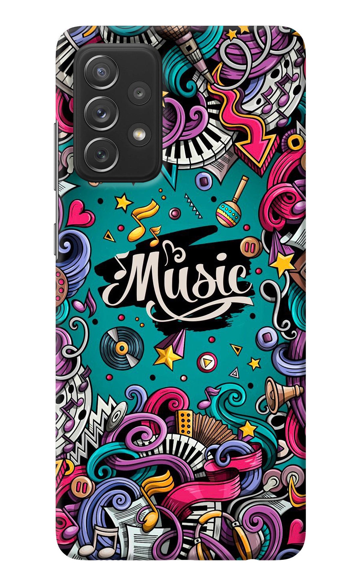 Music Graffiti Samsung A72 Back Cover