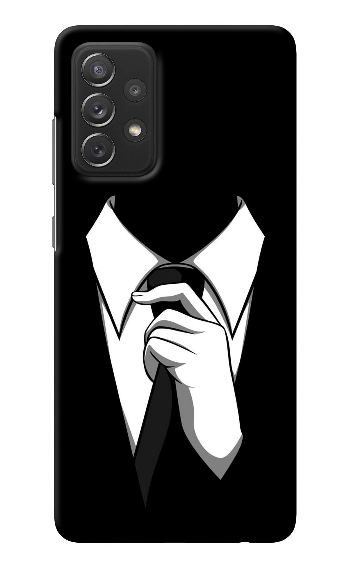 Black Tie Samsung A72 Back Cover