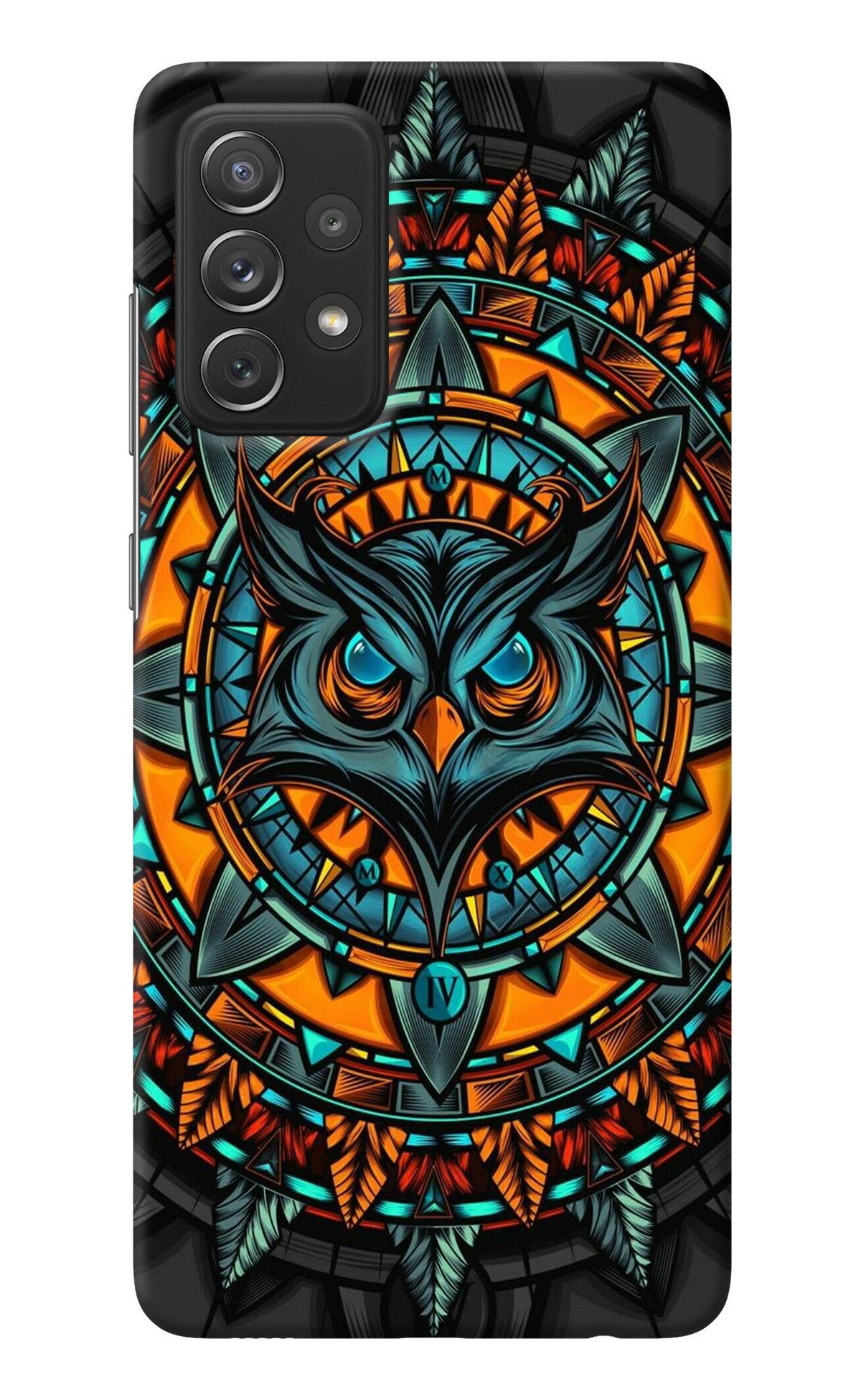 Angry Owl Art Samsung A72 Back Cover