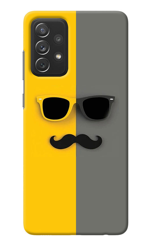 Sunglasses with Mustache Samsung A72 Back Cover
