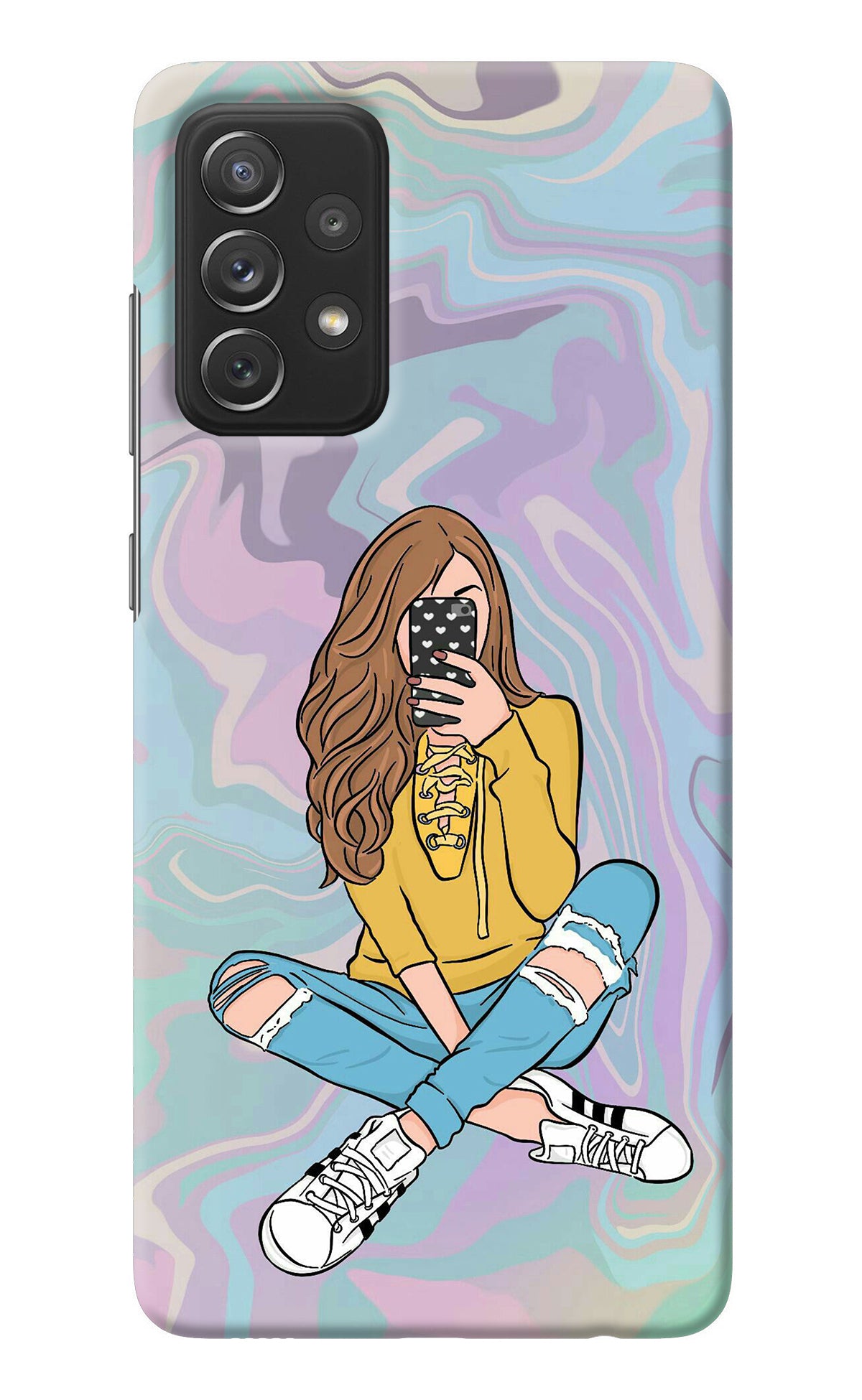 Selfie Girl Samsung A72 Back Cover