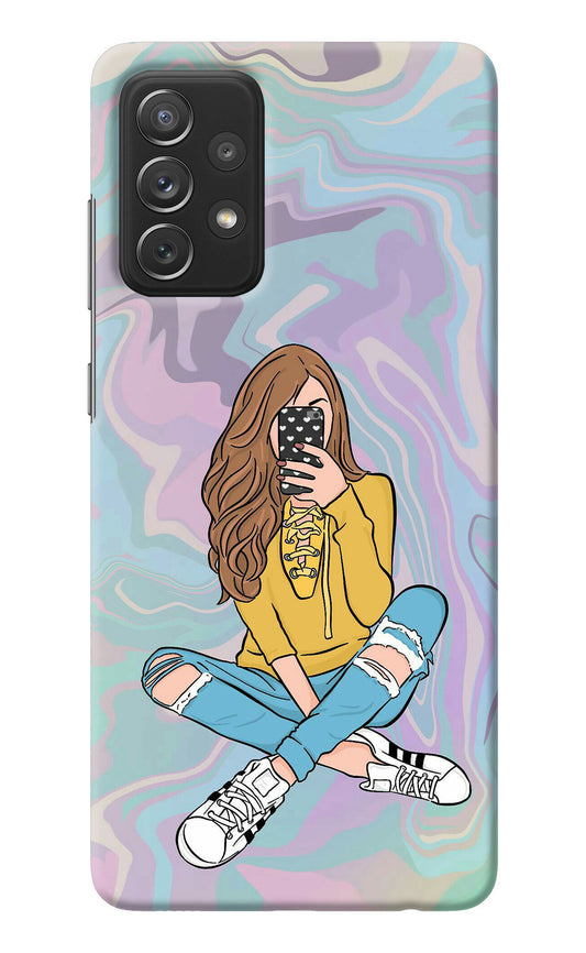 Selfie Girl Samsung A72 Back Cover