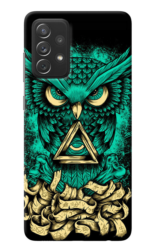 Green Owl Samsung A72 Back Cover