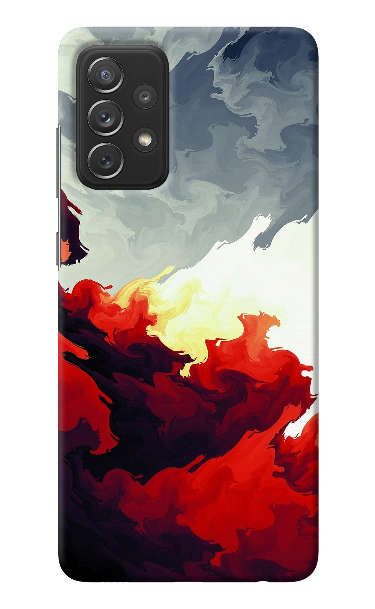 Fire Cloud Samsung A72 Back Cover