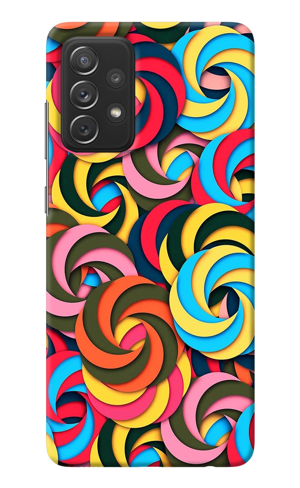 Spiral Pattern Samsung A72 Back Cover