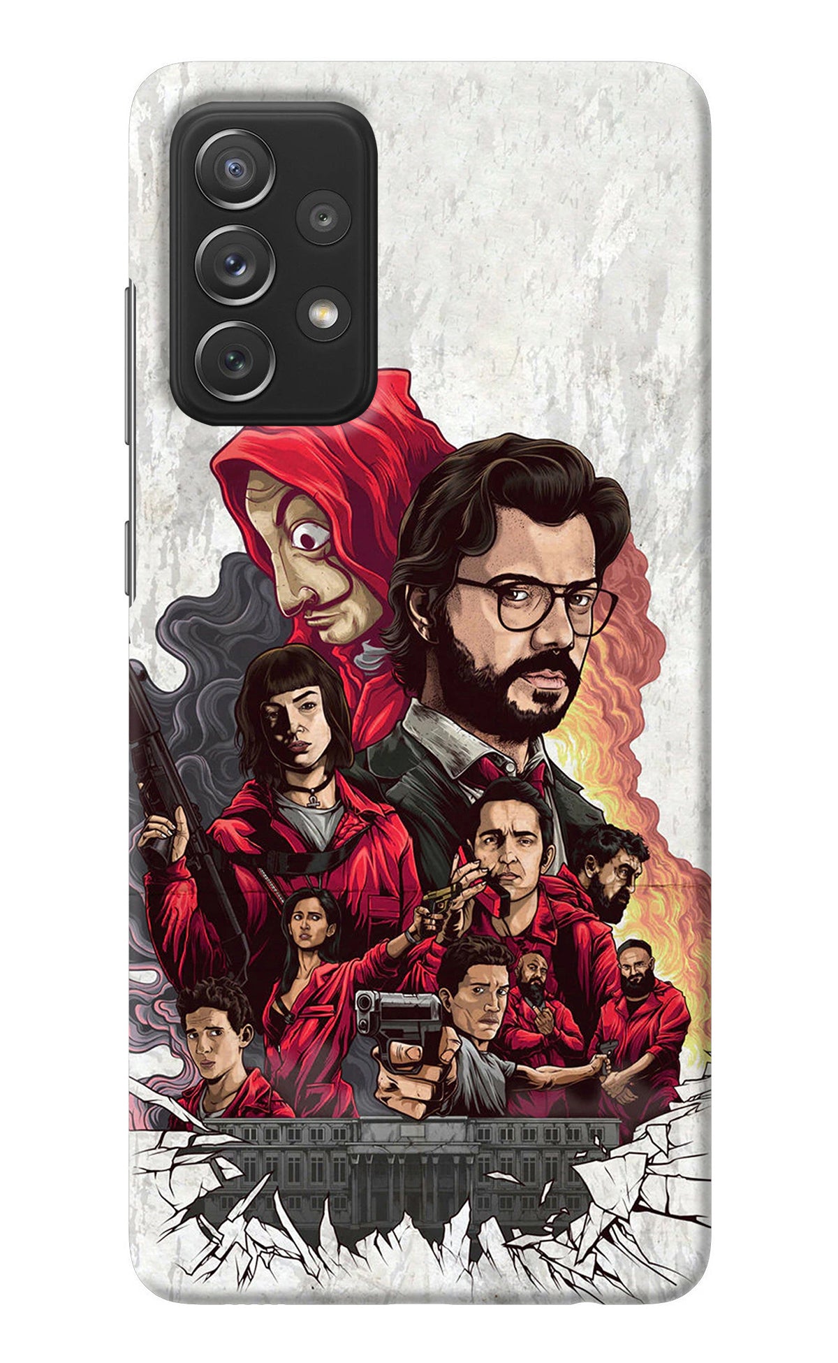 Money Heist Artwork Samsung A72 Back Cover