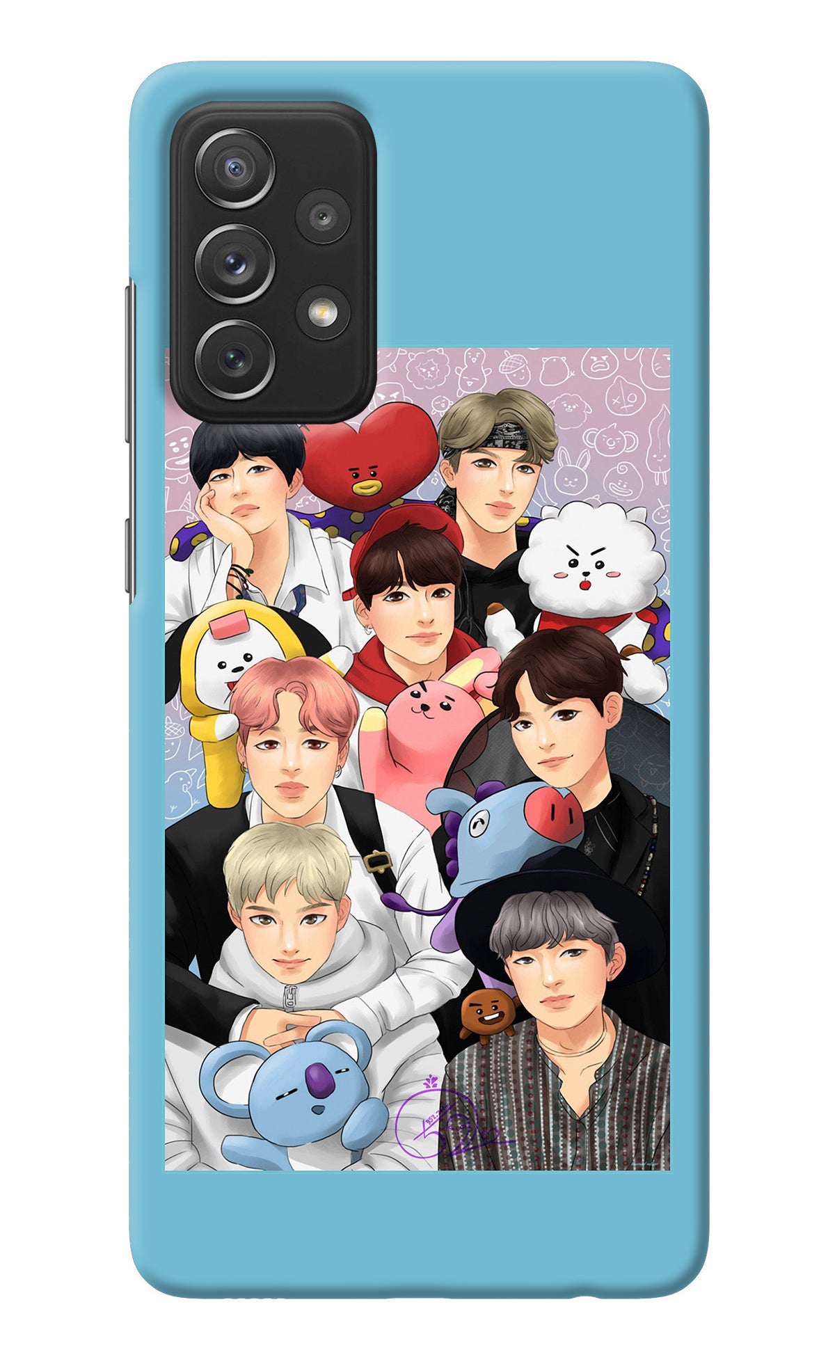 BTS with animals Samsung A72 Back Cover