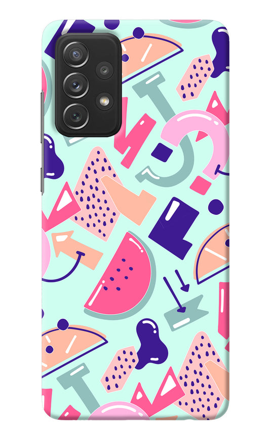 Doodle Pattern Samsung A72 Back Cover