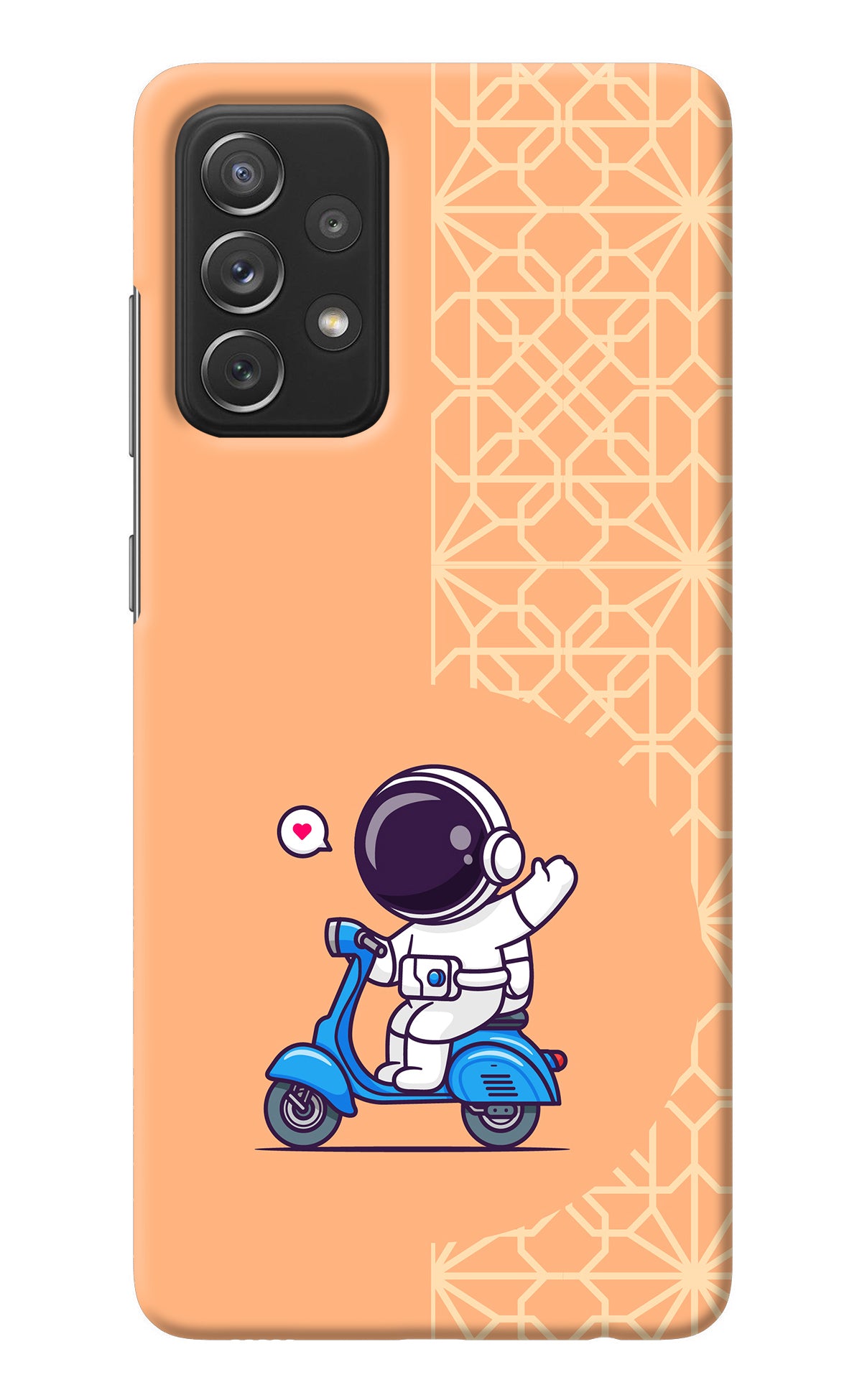 Cute Astronaut Riding Samsung A72 Back Cover