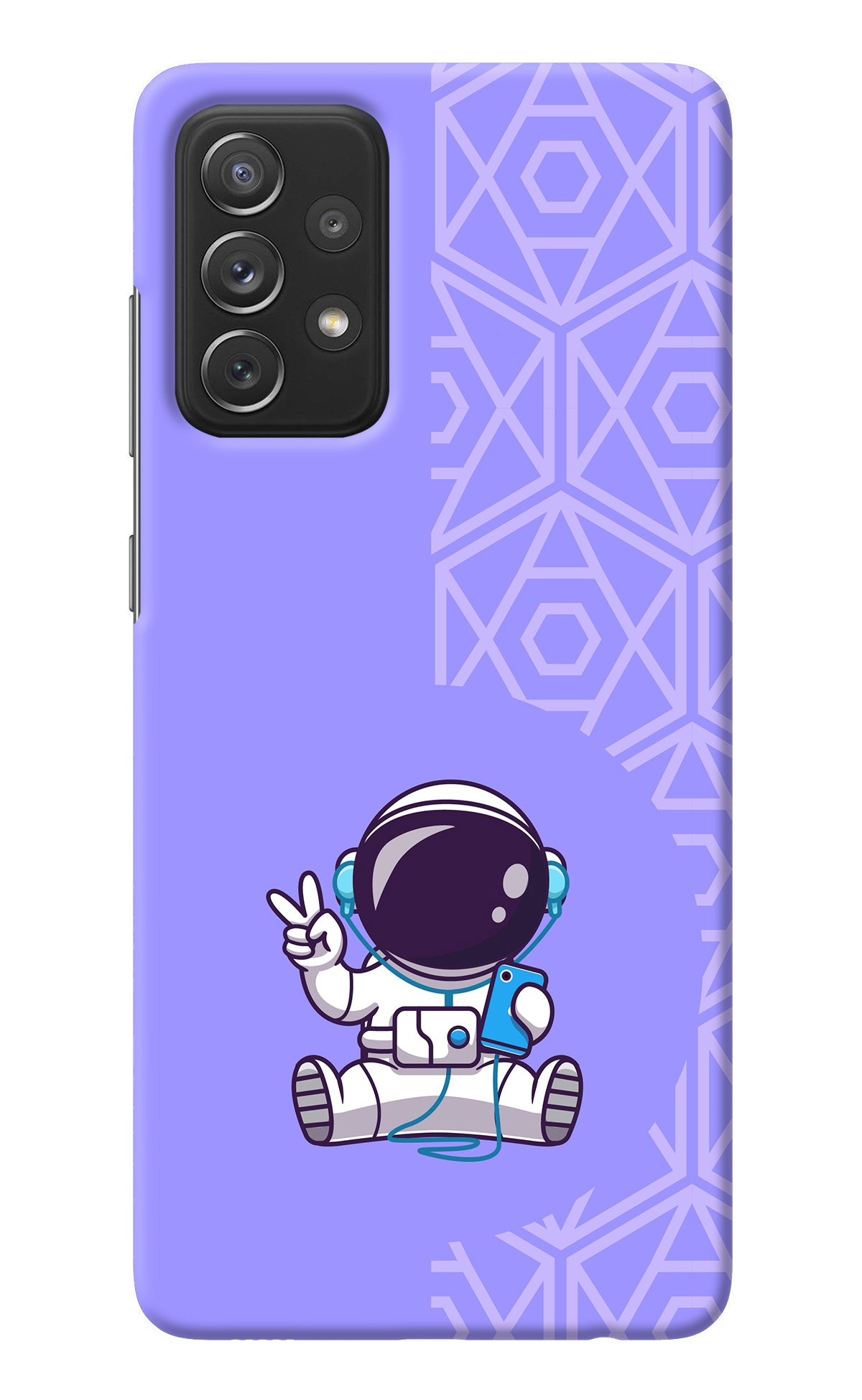 Cute Astronaut Chilling Samsung A72 Back Cover