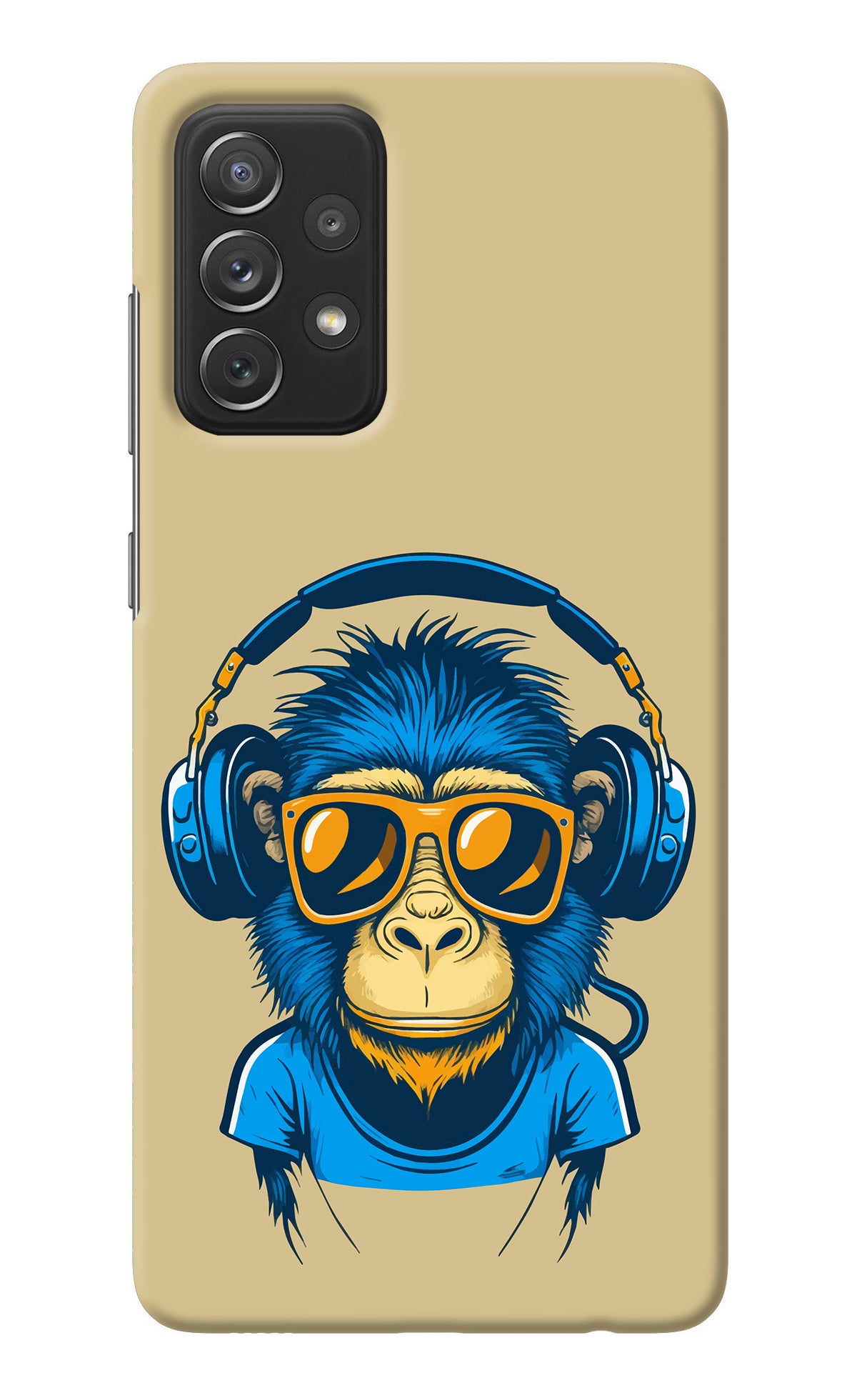 Monkey Headphone Samsung A72 Back Cover