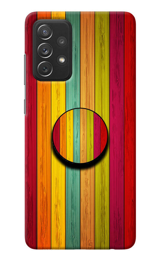 Multicolor Wooden Samsung A72 Pop Case