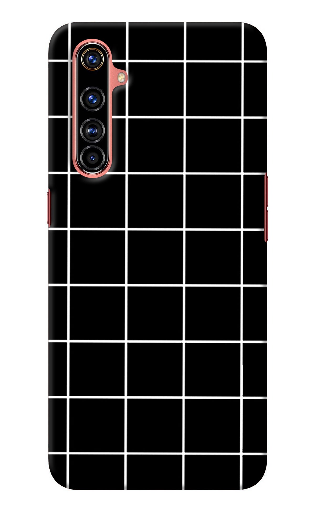 White Grid Realme X50 Pro Back Cover