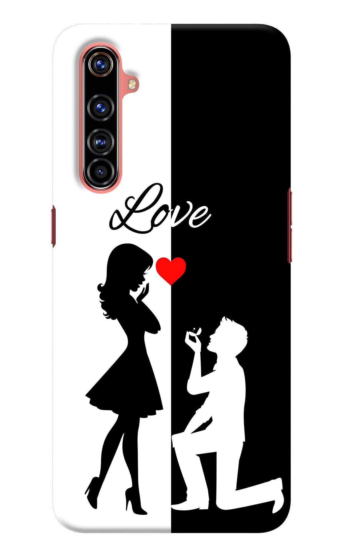 Love Propose Black And White Realme X50 Pro Back Cover