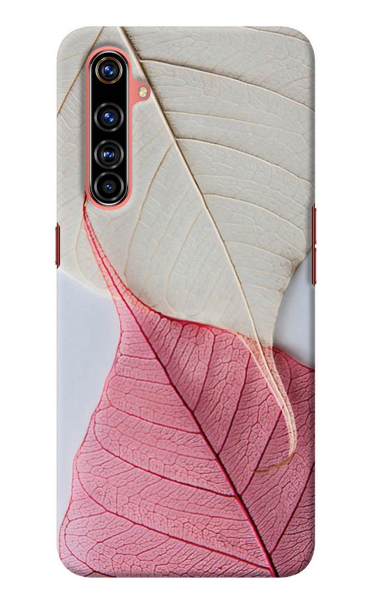 White Pink Leaf Realme X50 Pro Back Cover